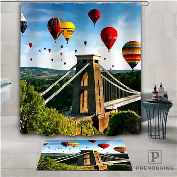 

Custom hot-air-balloon (1) Waterproof Shower Curtain Doormat Home Bath Bathroom Polyester Fabric Multi Sizes#2019-01-12-169