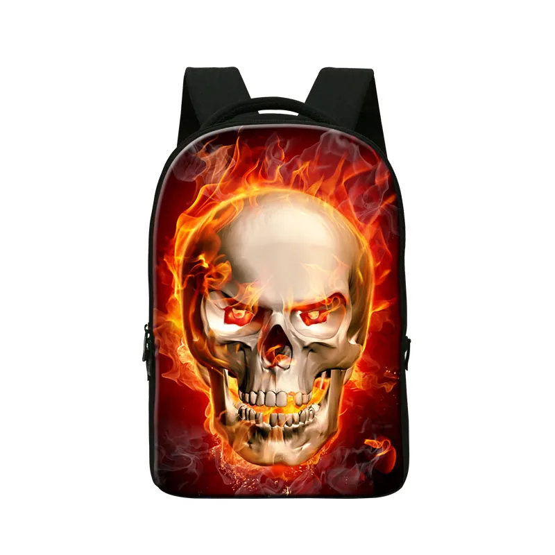

Dispalang cool computer notebook laptop backpack fire skull head school bags for high class stylish skeleton bagpack mochila