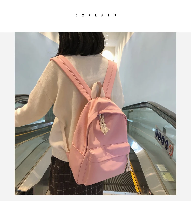 Menghuo Original Brand Waterproof Backpacks Women Backpack Solid School Travel Bag Female Large Capacity Bags for Girls Mochilas_26