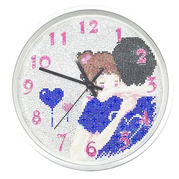 

Flower DIY Clock Diamond Painting Kits Wall Decor with Colorful Diamonds Kids Arts and Crafts Kit Includes Clock Gifts
