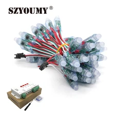 SZYOUMY DC5V WS2811 IC светодиодный модули Строка свет 12 мм Полный Цвет IP68 Водонепроницаемый реклама светодиодный пикселей огни+ светодиодный контроллер