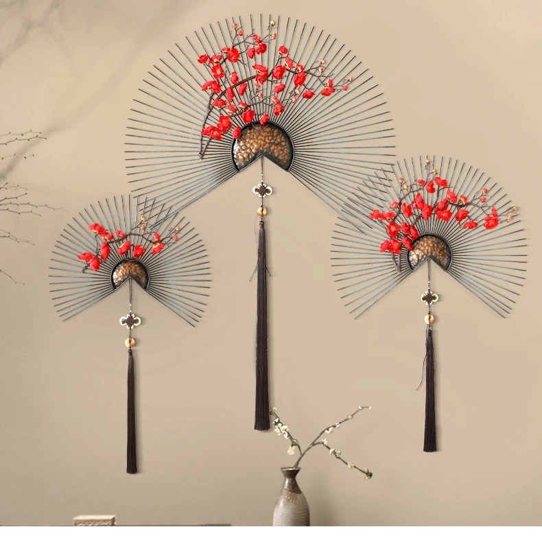 Металлические настенные украшения цветок гостиная настенный орнамент китайский современный креативный Диван ТВ фон 3d висящий роскошный настенный Декор