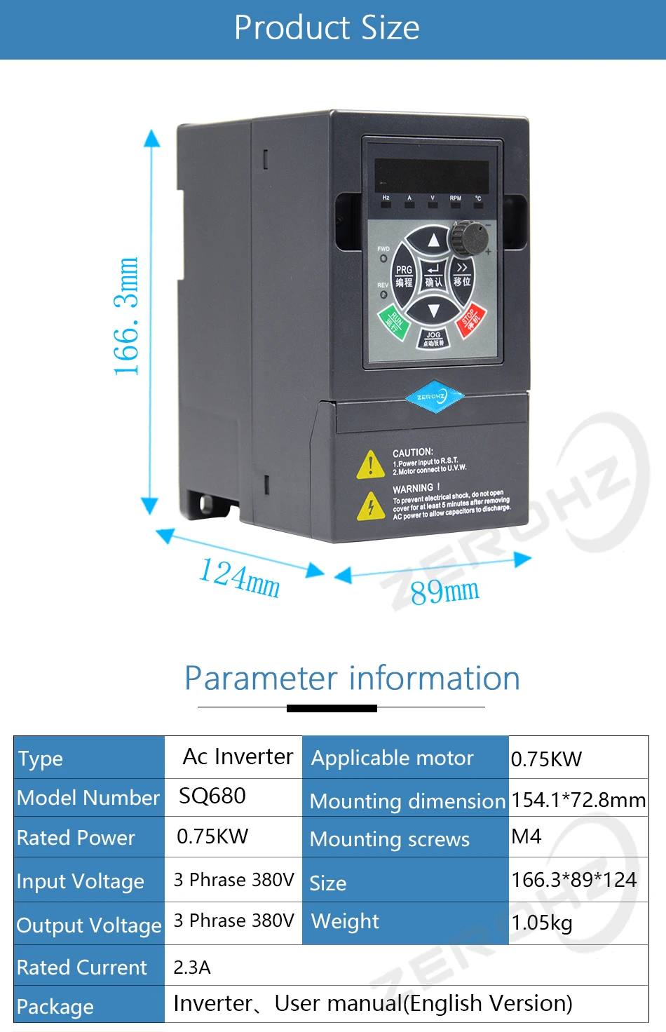 380V 0.75KW 1HP трехфазный Вход Выход преобразователь частоты инверторного типа частотно-регулируемый привод кВт пт частотно Скорость Управление 3 фазы