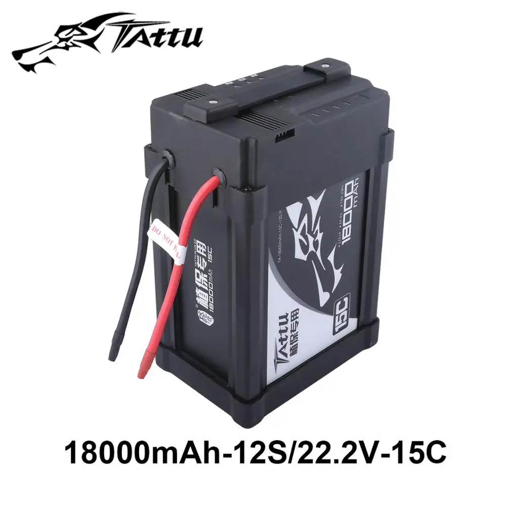 

Tattu Plus 2.0 Lipo Battery Pack 18000mAh 44.4V 12S 15C Smart Batteria for Quadapter UAV Helicopter 6 8 Axis Drone Airplane