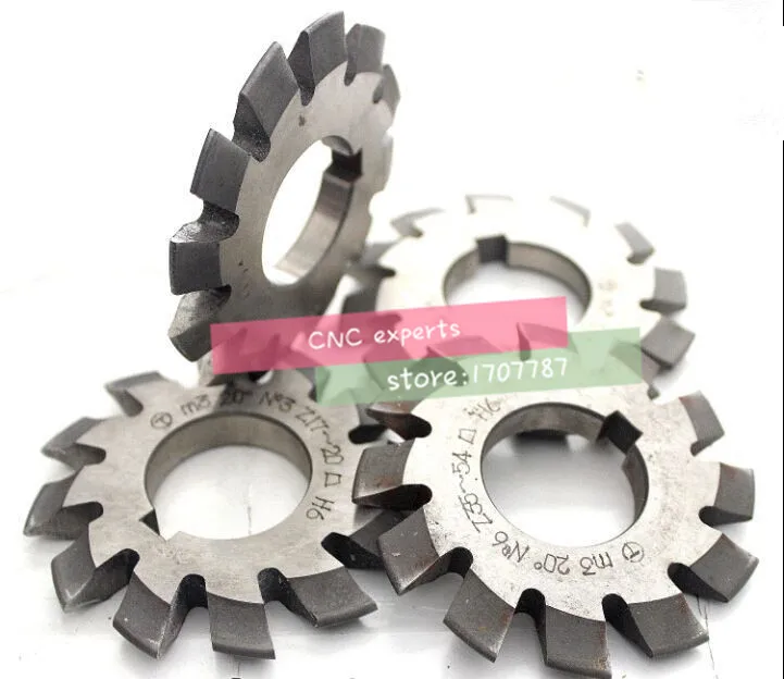 

Free shipping Gear cutter M2 modulus PA20 degrees 1-8# 8pcs/let HSS Gear Milling cutter Disc Milling cutter