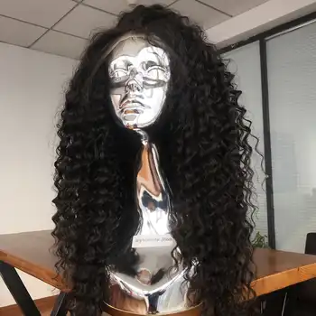 Curly Wig 250 Density Lace Front Human Hair Wigs Natural Black For Women Remy Brazilian Lace Wig Pre Plucked JK Elegant Queen
