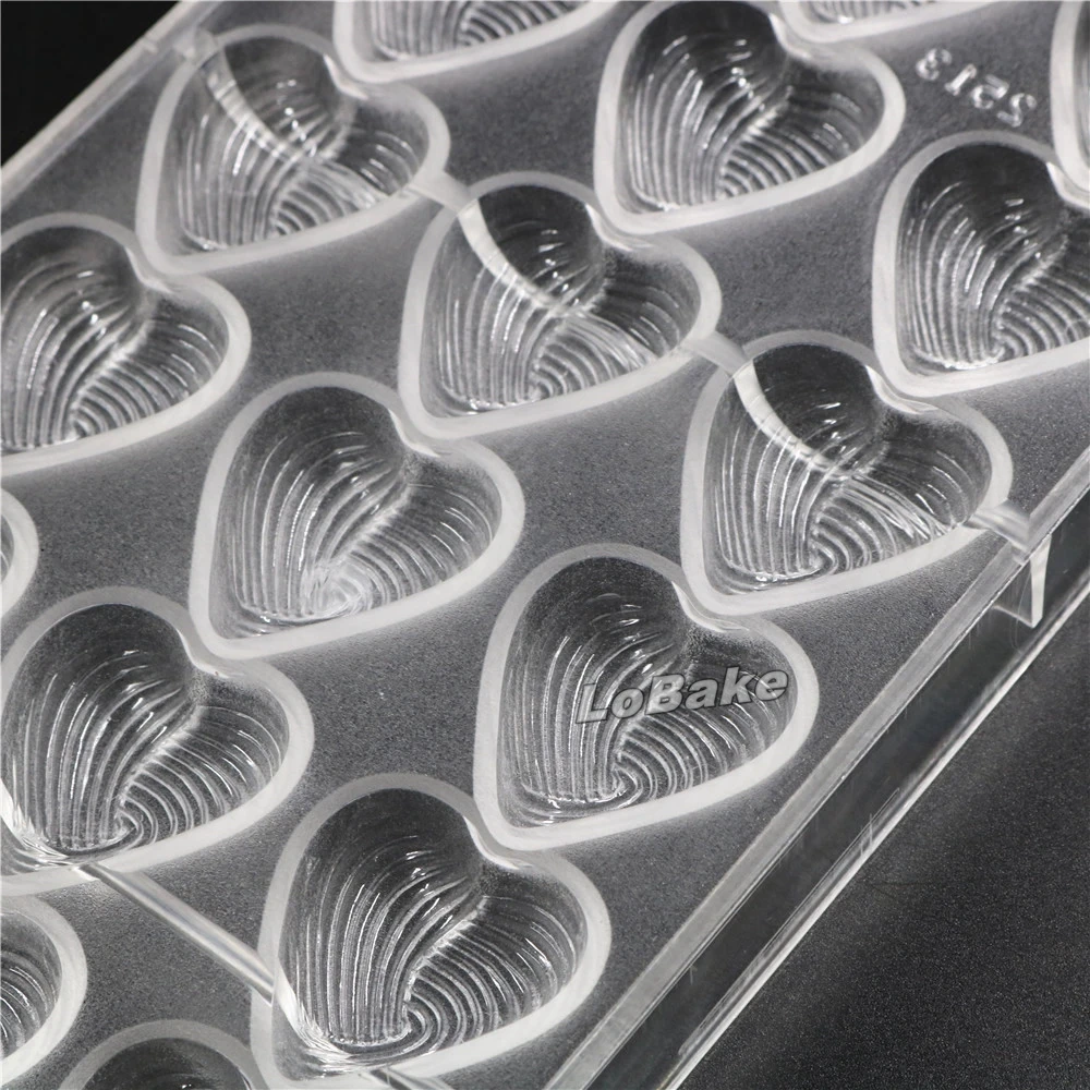 21 полостей стиль вязания сердце Форма полиэтилена pe прозрачной шоколада пресс помадка торт формы для выпечки DIY Инструменты