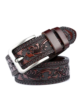 

Hot Men Belt Retro Pin Buckle Cow Leather Classic Strap Jeans Waistband Women Cool Clothing Decoration Belts Unisex Casual Solid