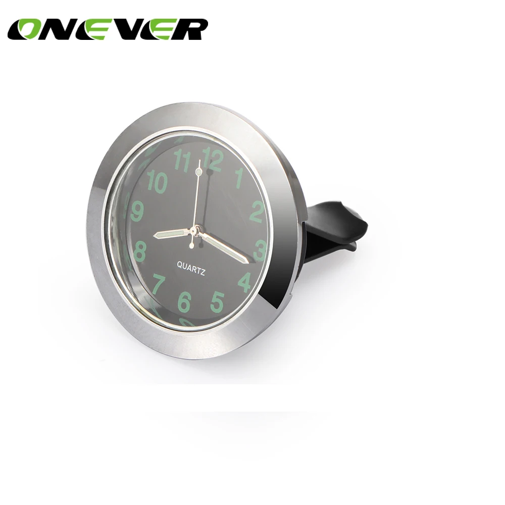 

Onever 1.7" Car Air Vent Quartz Clock Auto Interior Watch Luminous Stick-On Clock with Clip for Universal cars