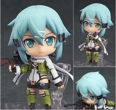 10cm Heigh Q Version Sword Art Online Sinon  PVC Action Figure Toys Sword Art Online Figures