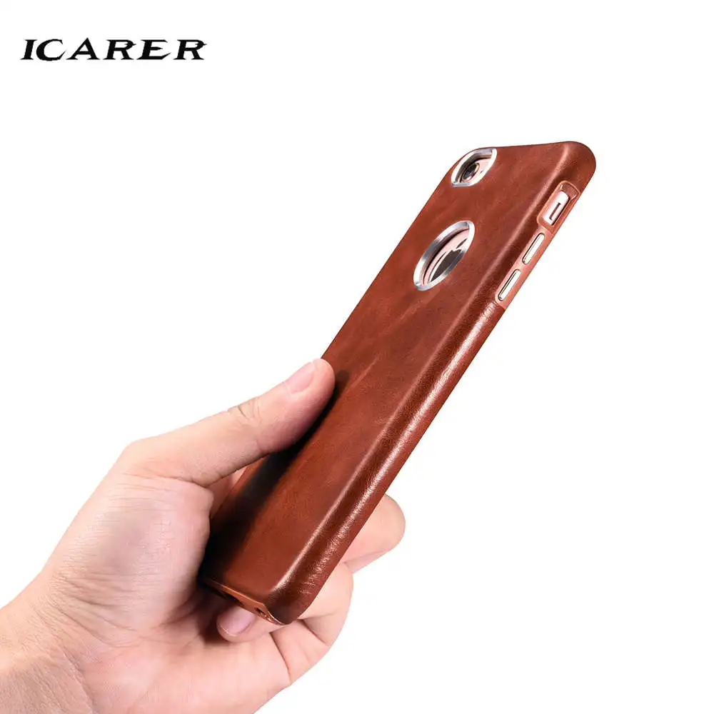 imágenes para ICarer Para iPhone 6 S Caso de Lujo Retro de Cuero Genuino de Protección A Prueba de Golpes nuevo Caso Del Teléfono Para el iphone 6 7 Plus Cubierta de la Caja Capa imágenes para ICarer Para iPhone 6 S Caso de Lujo Retro de Cuero Genuino de Protección A Prueba de Golpes nuevo Caso Del Teléfono Para el iphone 6 7 Plus Cubierta de la Caja Capa