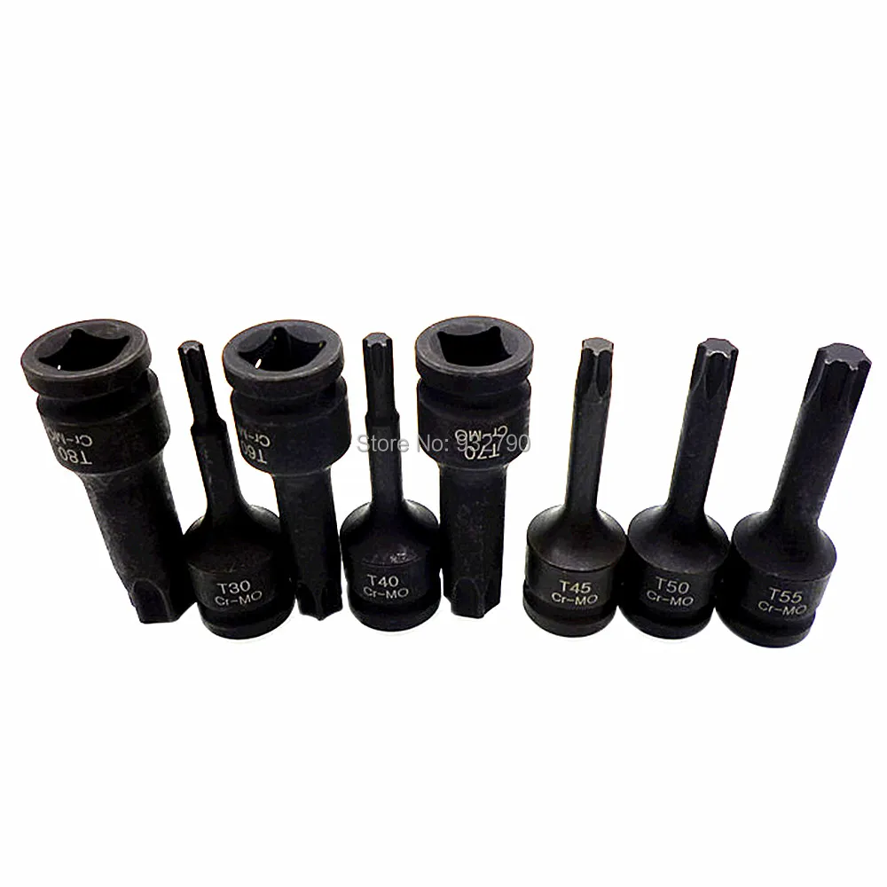 8 шт. ударные насадки Dr Spline cr mo 1/2 &quot длинные электрические гаечные ключи 75 мм