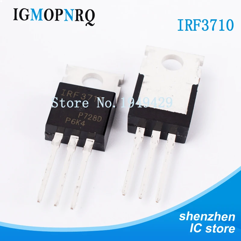 50 шт./лот IRF3710 IRF3710PBF MOSFET MOSFT 100V 57A-220 Триод