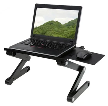 

Hot sale notebook Desk Black not easy dirty 360 degree folding notebook computer table