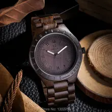 2016 New Natural Black Sandal Wood Analog Watch UWOOD Japan MIYOTA Quartz Movement Wooden Watches Dress Wristwatch For Unisex