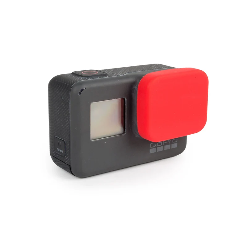 red 50 шт крышка объектива силиконовый чехол Защитный чехол для GoPro Hero 5 Black Hero 6 Спортивные Аксессуары для видеокамеры - Цвет: red