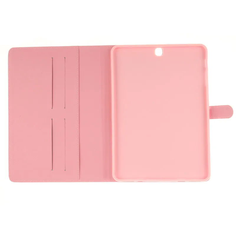 Luxury 2 Leavies PU Leather Stand Flip Case for Samsung Galaxy Tab S2 9.7 Case T810 T815 Wallet  Case Tablet Cover Back Silicon (65)