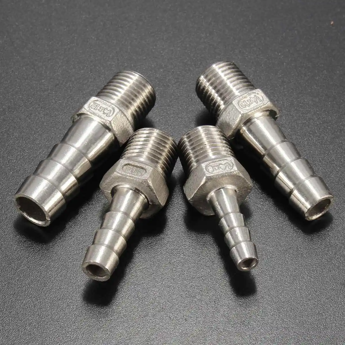 

1/4'' Male Thread Pipe Tube Fitting x Barb Hose Tail Connector Stainless Steel NPT Household Tools