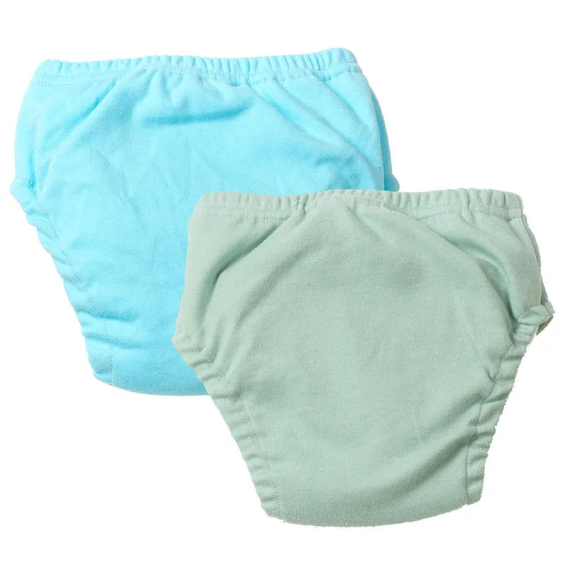 2 PCS/Lot Double Liners Baby Training Panties Boy Girl Cotton Nappies