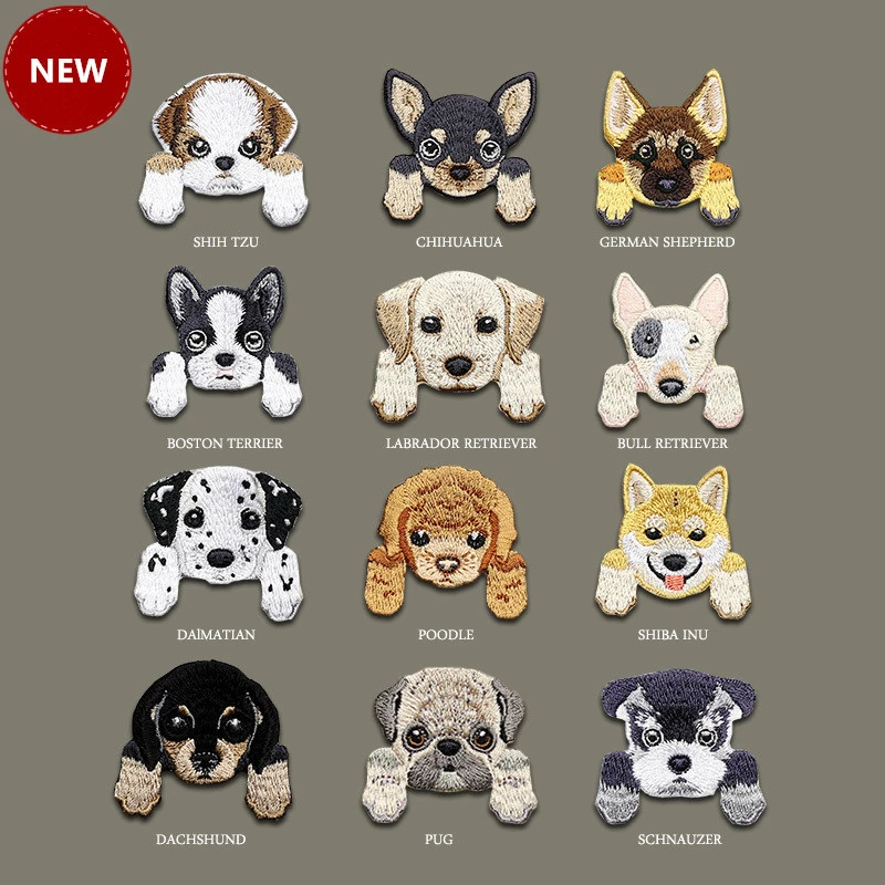 Terrier patch HIGH QUALITY DOG Bulldog Dalmatian Border Collie Golden Retriever Pit bull|pug Chihuahua Patch Sew it Iron On Dobermann