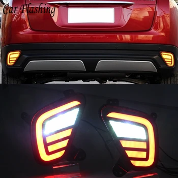 

2pcs For Mitsubishi Eclipse Cross 2018 2019 Multi-functions LED Rear Bumper Reflector Lamp Brake + Turn Signal + Reverse Light