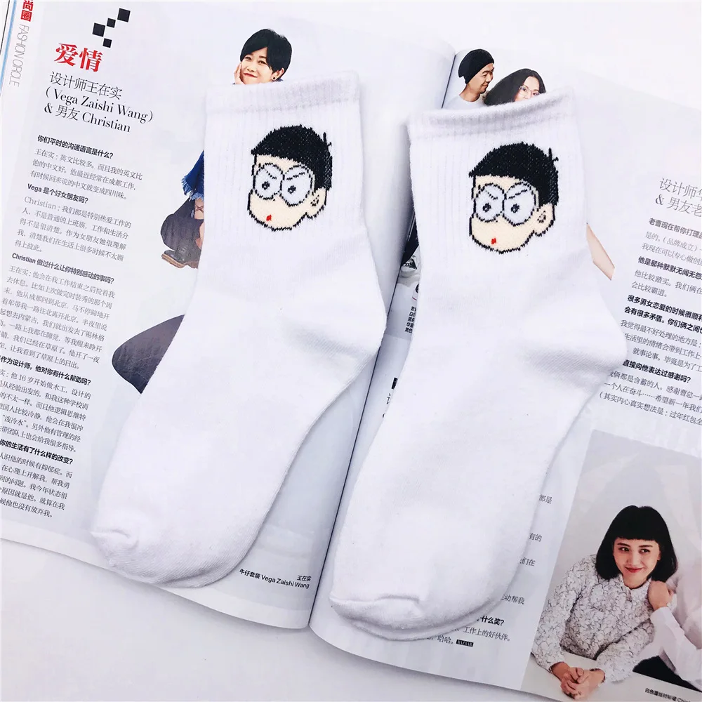 Новые милые Носки с рисунком Crayon Shin Chan, женские хлопковые крутые короткие носки с героями мультфильмов, хипстерские носки для скейтборда, забавные женские носки - Цвет: 101