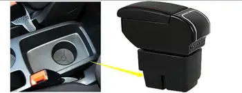 

For Ford Fiesta 2009-2017 Center Centre Console Storage Box Leather Dual Layer Armrest Arm Rest 2011 2012 2013 2014 2015 2016
