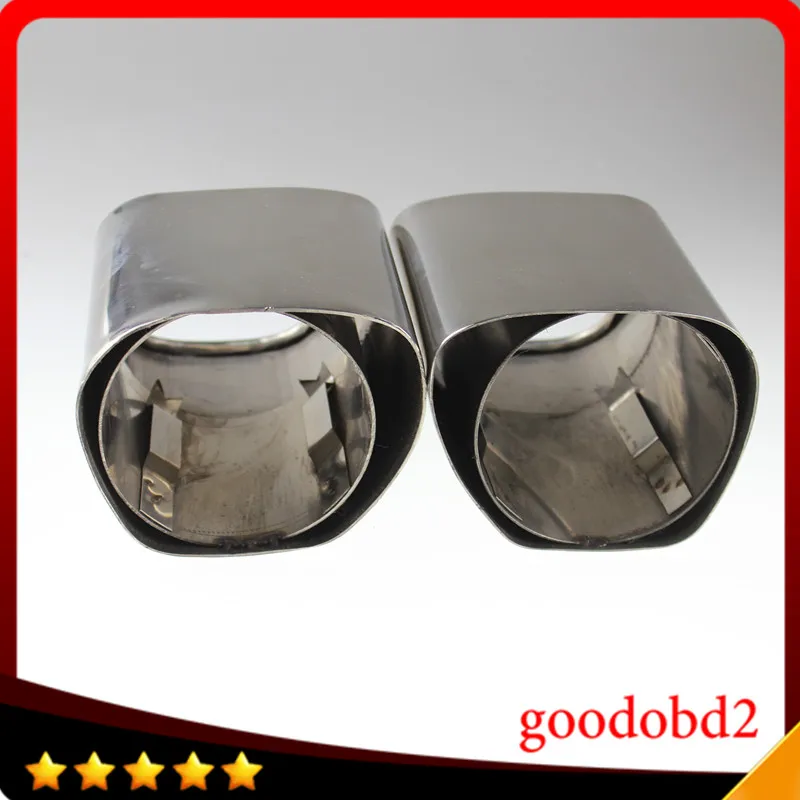Silenciador de Escape em Aço Tubo de Escape do Carro Pipes da Cauda do Carro Ponta Inoxidável Silenciador Cauda Pipes Fit For Volvo Xc90 Xc60 Auto Acessórios 3 High Quality Automóveis e motos