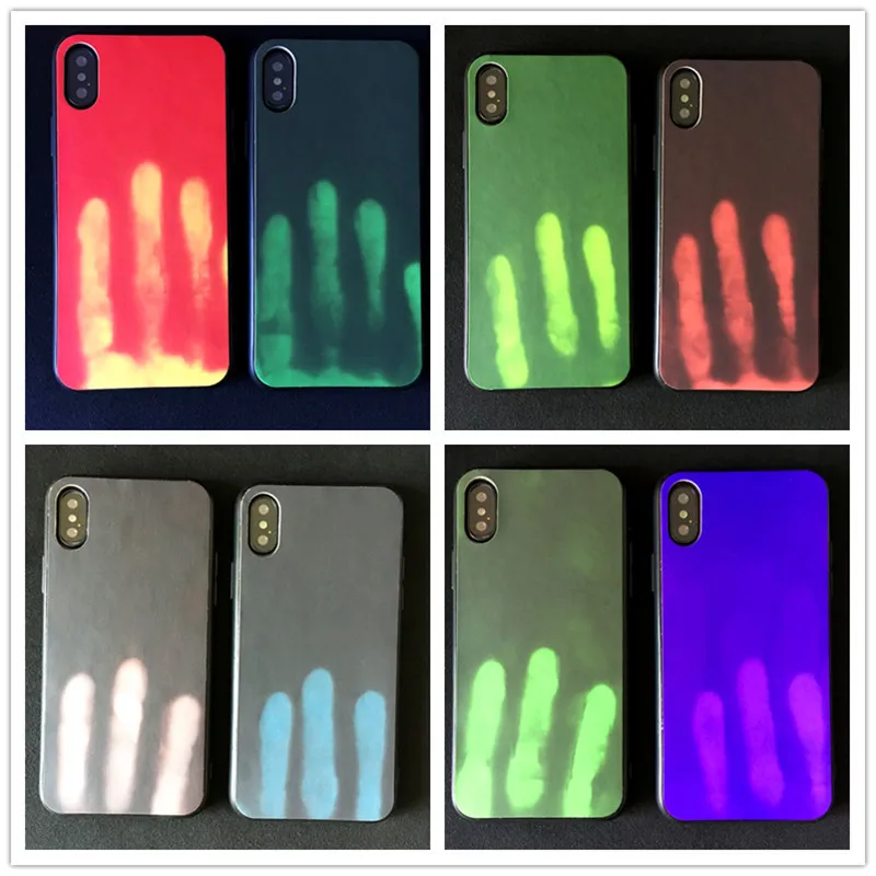 Матовый ПК тепловой сенсор чехол для iPhone 5 5S SE 6 6S 7 8 Plus XR X XS Max 11 Pro индукционный