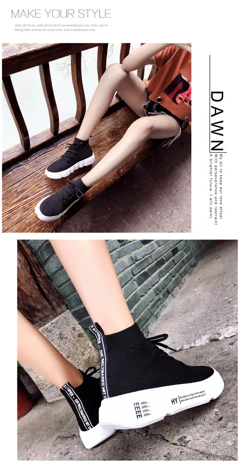 YRRFUOT/женская модная Вулканизированная обувь; фирменный светильник; удобные кроссовки высокого качества; нескользящая обувь на плоской подошве; носки; Уличная обувь; Zapatos