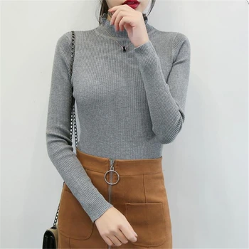

Woman Spring Sweaters Female Autumn Stretch Sweater Lady Oversized Hedging Pullovers Women Winter Pull Female Warm Fold Tricots