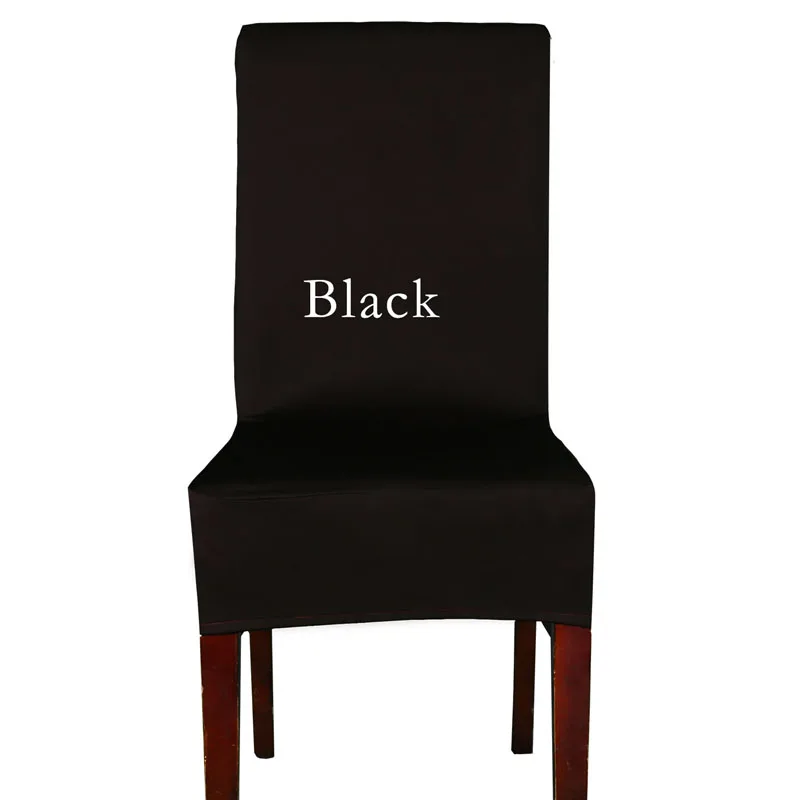 1 шт. растягивающиеся чехлы для сидений большая рекламная акция популярная дешевая машина spandex моющиеся чехлы для стульев для отеля, столовой, украшения дома - Цвет: Black