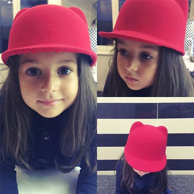 

2017 New Kids Straw Hats Fedora Hat Children Beach Sun Baby Ear Vintage Baby Boy And Girl Wide Brim Floppy Panama