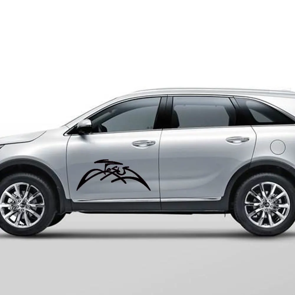 42531 15cm6.3cm Religious Christian Jesus Name Stickers Decal Notebook Car Laptop Trucks Tool Boxes Macbook Window  Vinyl  Stickers
