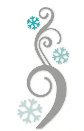 Swovo Snowflake Roll Leaves 5.4x11.4cm Metal Cutting Dies Scrapbooking Embossing Stencils DIY Decorative Cards | Дом и сад