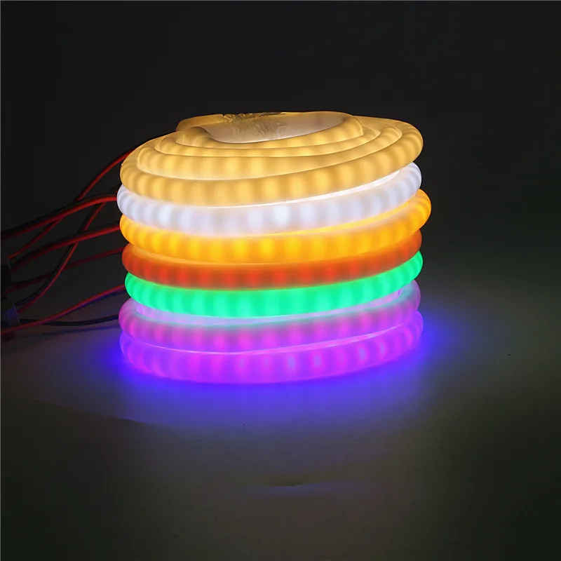 Круглый светодиодный неоновый гнущийся свет полосы DC 12 V SMD2835 гибкий трубопровод