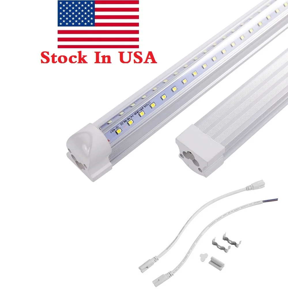 

V-Shaped Integrate T8 LED Tube 2400MM 4 5 6 8 ft Feet LED Fluorescent Lamp 8ft 4ft LED Light Tubes Cooler Door Lighting