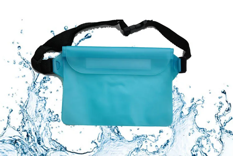 Водонепроницаемый спасательный жилет Дайвинг поясная сумка остающийся сухим под водой наплечный рюкзак Водонепроницаемый поясной ремень карманная сумка - Цвет: LightBlue