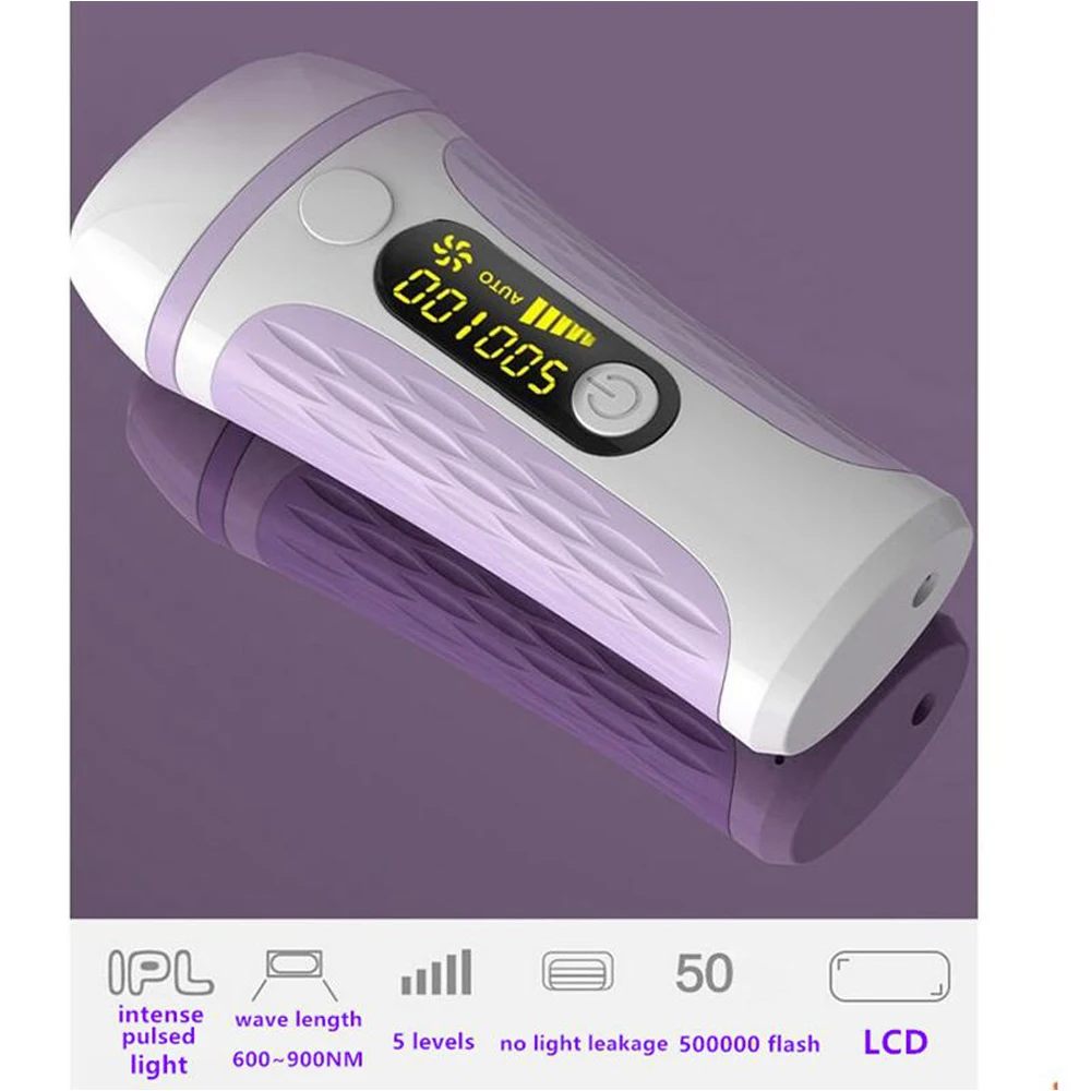 

Personal Care IPL Permanent Hair Removal Tool Painless Hair Removing Beauty Machine Shaving Epilator Kits 500,000 Pulses Household Device for Whole Body