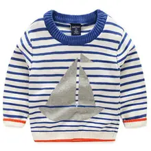 Свитер в полоску для мальчиков; куртка; Новинка года; Весенняя рубашка