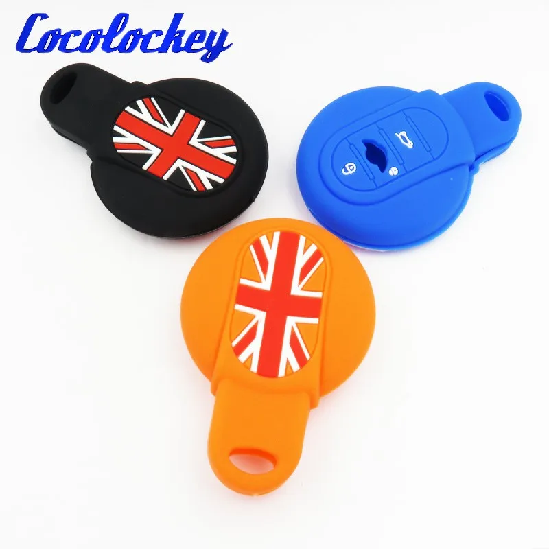 Cocolockey Silicone Car Key Cover Holder Bag Skin Case Set for BMW Mini