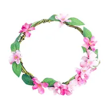 1 шт., венок, повязка на голову, цветок, свадебная Гирлянда для подружки невесты, головной убор, повязка на голову для свадебной и пляжной фотосъемки, вечерние