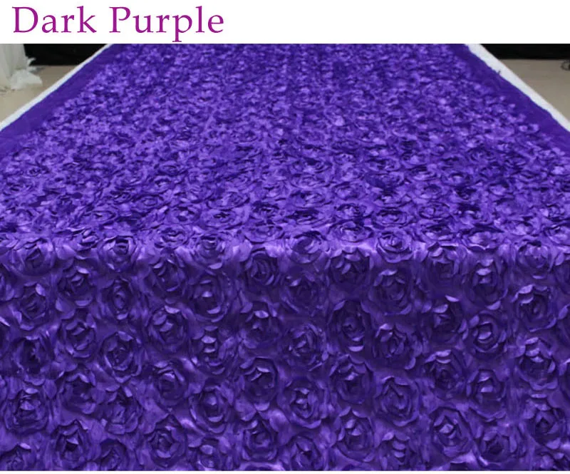 140 см ширина 3D Розовый ковер свадьба прохода бегун вечерние украшения полиэстер Свадьба ковровое покрытие стола украшения - Цвет: Dark Purple