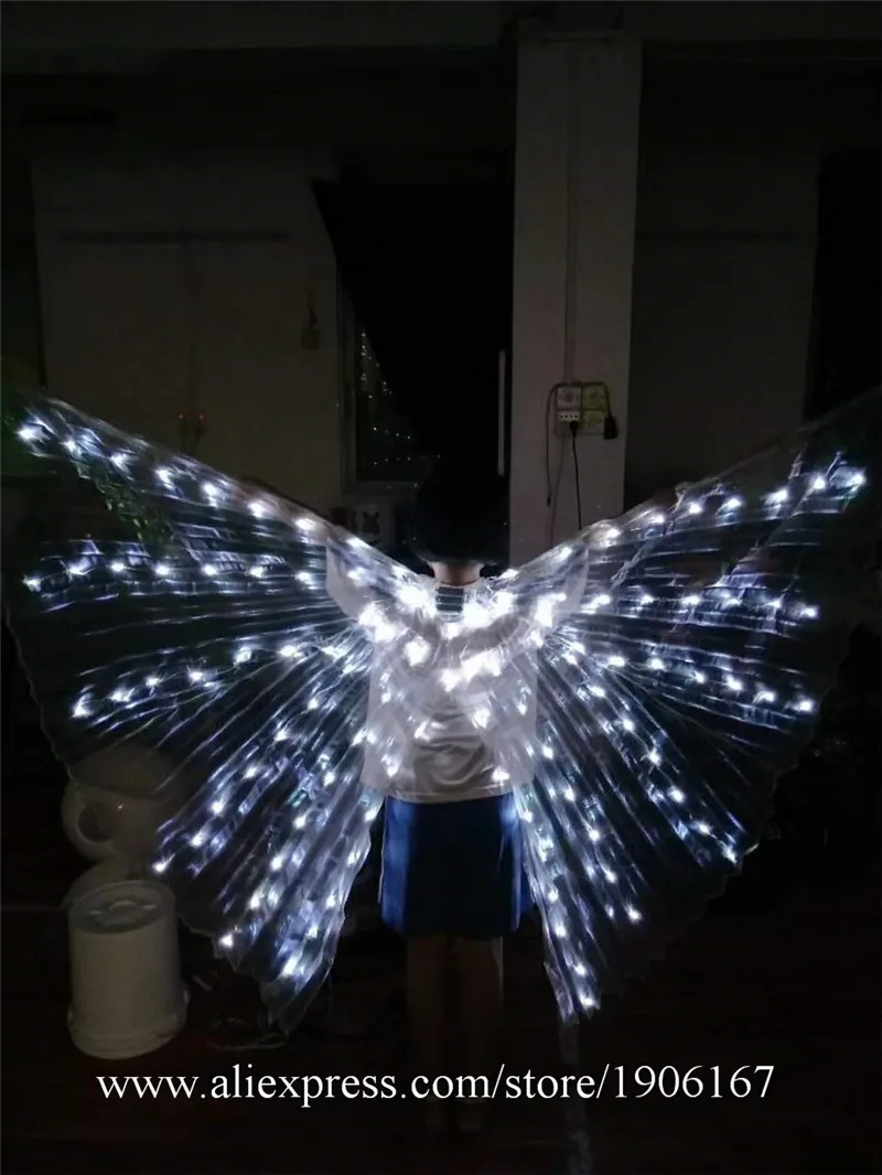 LED производительность Опора Для женщин танец Обувь для девочек со светящимися вставками Isis Крылья свет Крыло ангела костюм со светящимися вставками крылья бабочки