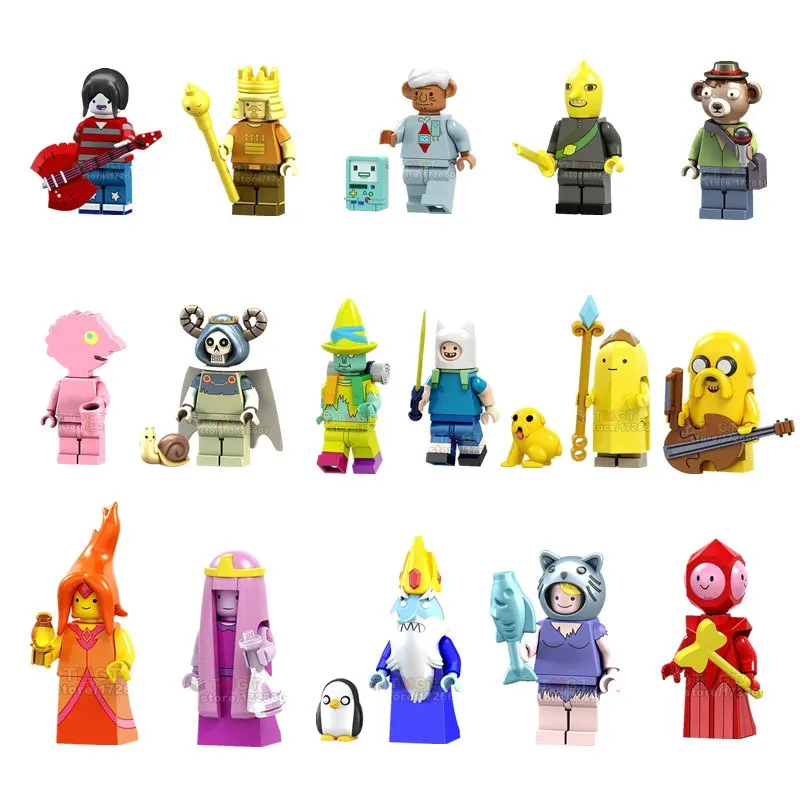 

TMGT Single Sale Legoings Adventure time Cartoon movie Finn Banana guard Jack Flame princess Duke Party Patt Building Blocks Toy
