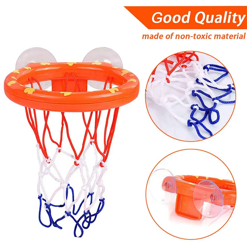 

Basketball Hoop Toddler Basketball Suit Plastic Bath Entertainment Playing Bath Toy Orange Gift Water Toy Squeezing Summer