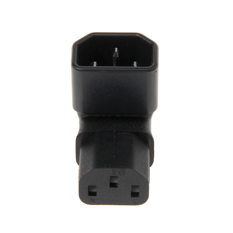

IEC 320 C14 Male To C13 Female 3-Pin UP Angled AC Power Plug Converter Adapter