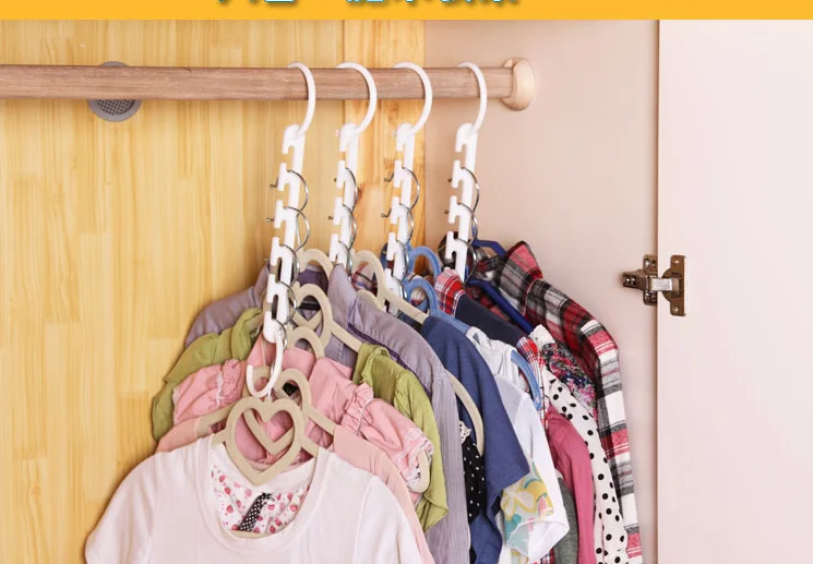 5 x Magic Wonder Hangers Triple Closet Space Saver Clothes Organiser Wardrobe 