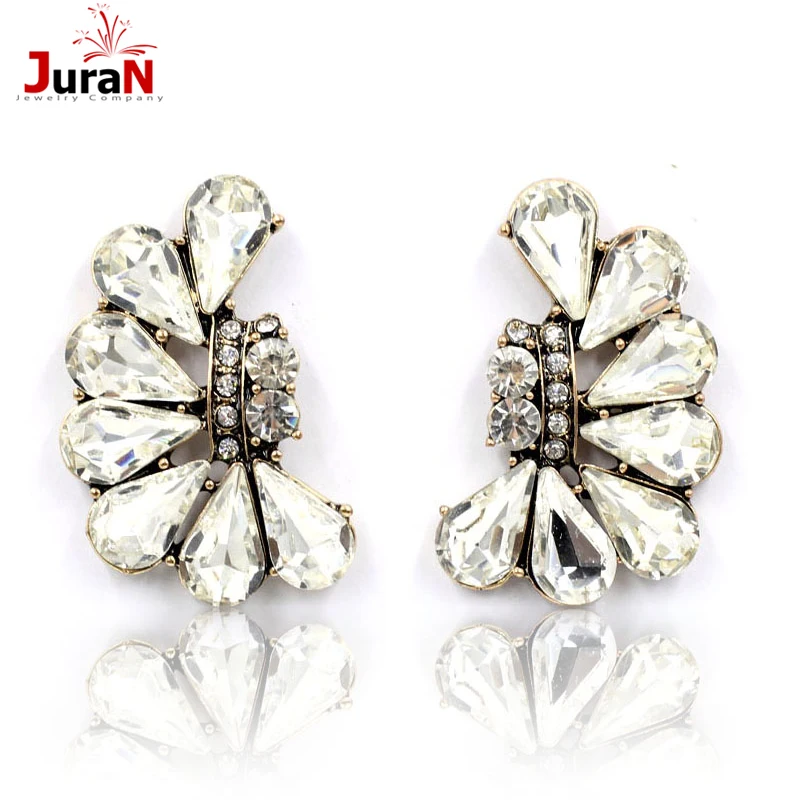 

JURAN New 2019 Trend Fashion Earrings Women Full Crystal Vintage Statement Earrings For Women Jewelry Factory Price C2305