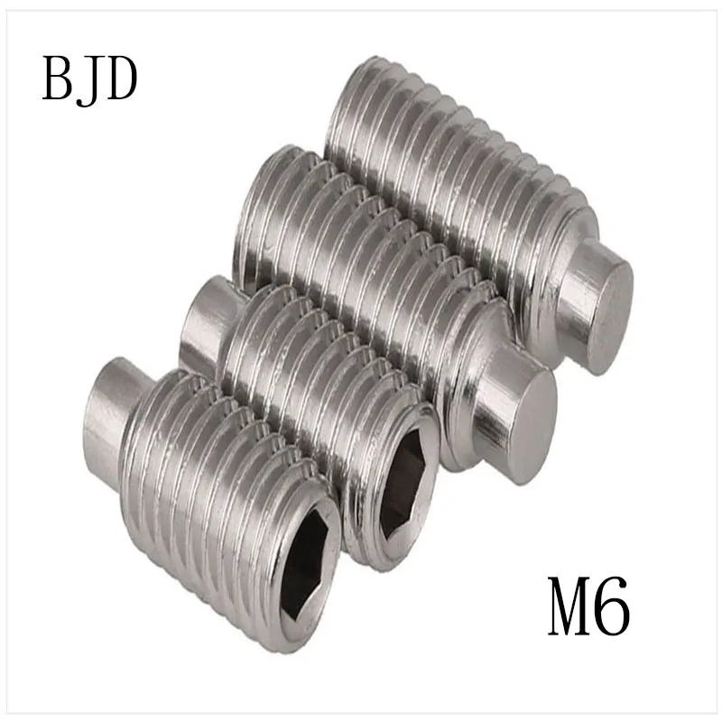 50pcs DIN915 GB79 M6 bolts 6mm 304 authentic stainless steel set screws